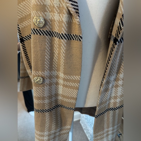 Anne Klein Tan and Black Knit Jacket NWOT!! - Picture 4 of 7